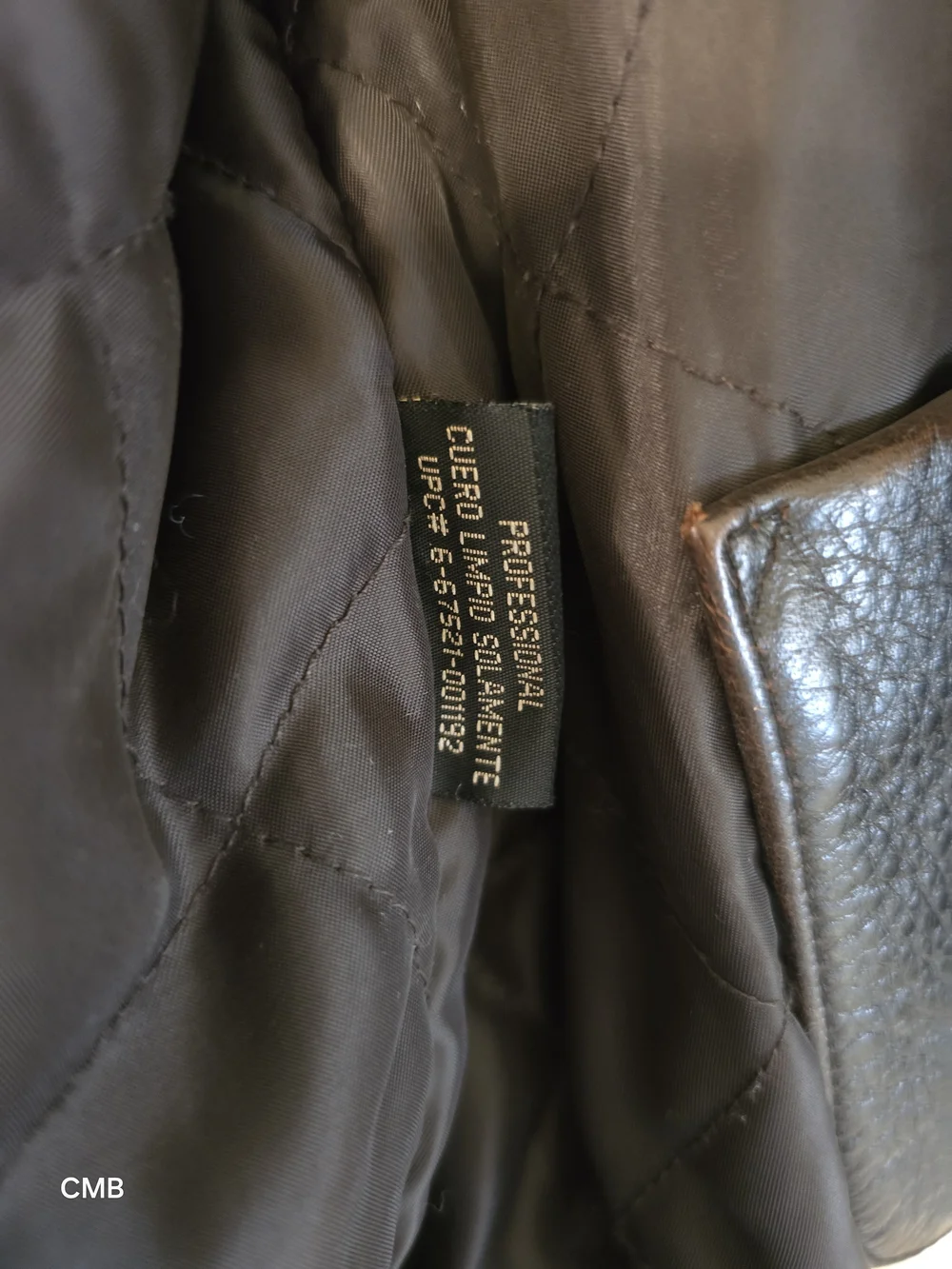 Member's Mark Vintage Brown 100% Genuine Leather Quilted Bomber Jacket Men's XL